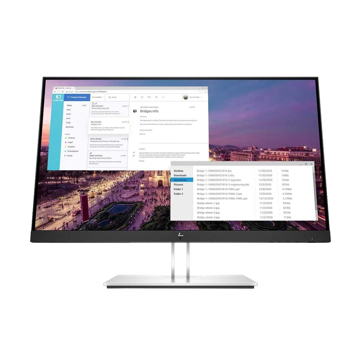 HP EliteDisplay E24 G4 24 inch Full HD IPS monitor