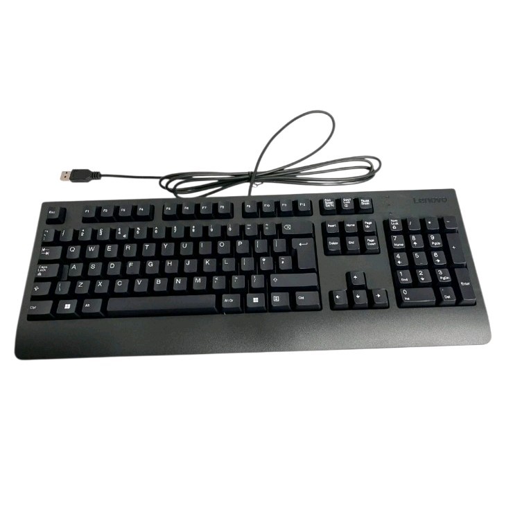 Lenovo USB Keyboard – Traditional UK Layout Black