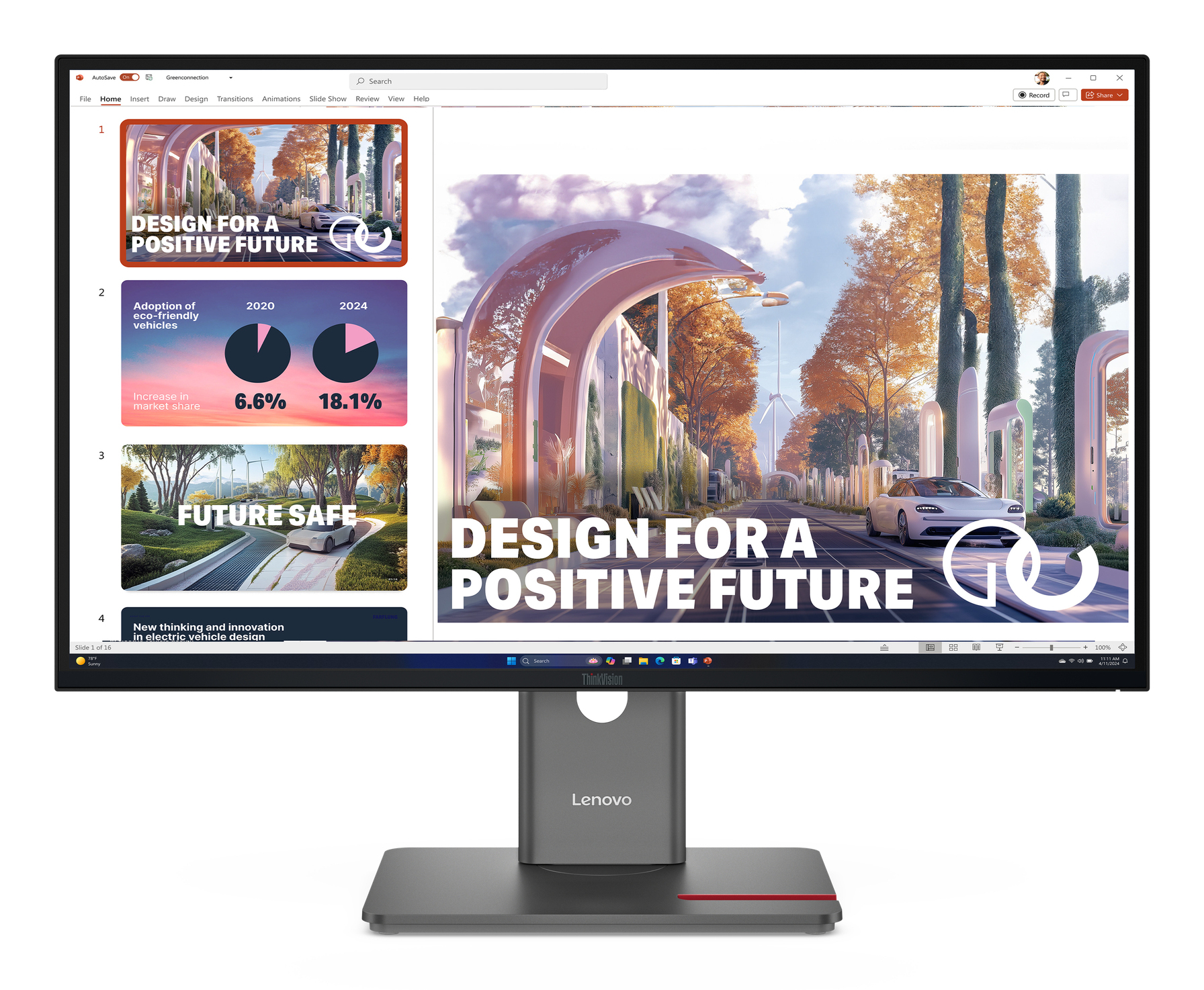 Lenovo ThinkVision P27QD-40 Monitor New Lenovo UK with, RAM and storage