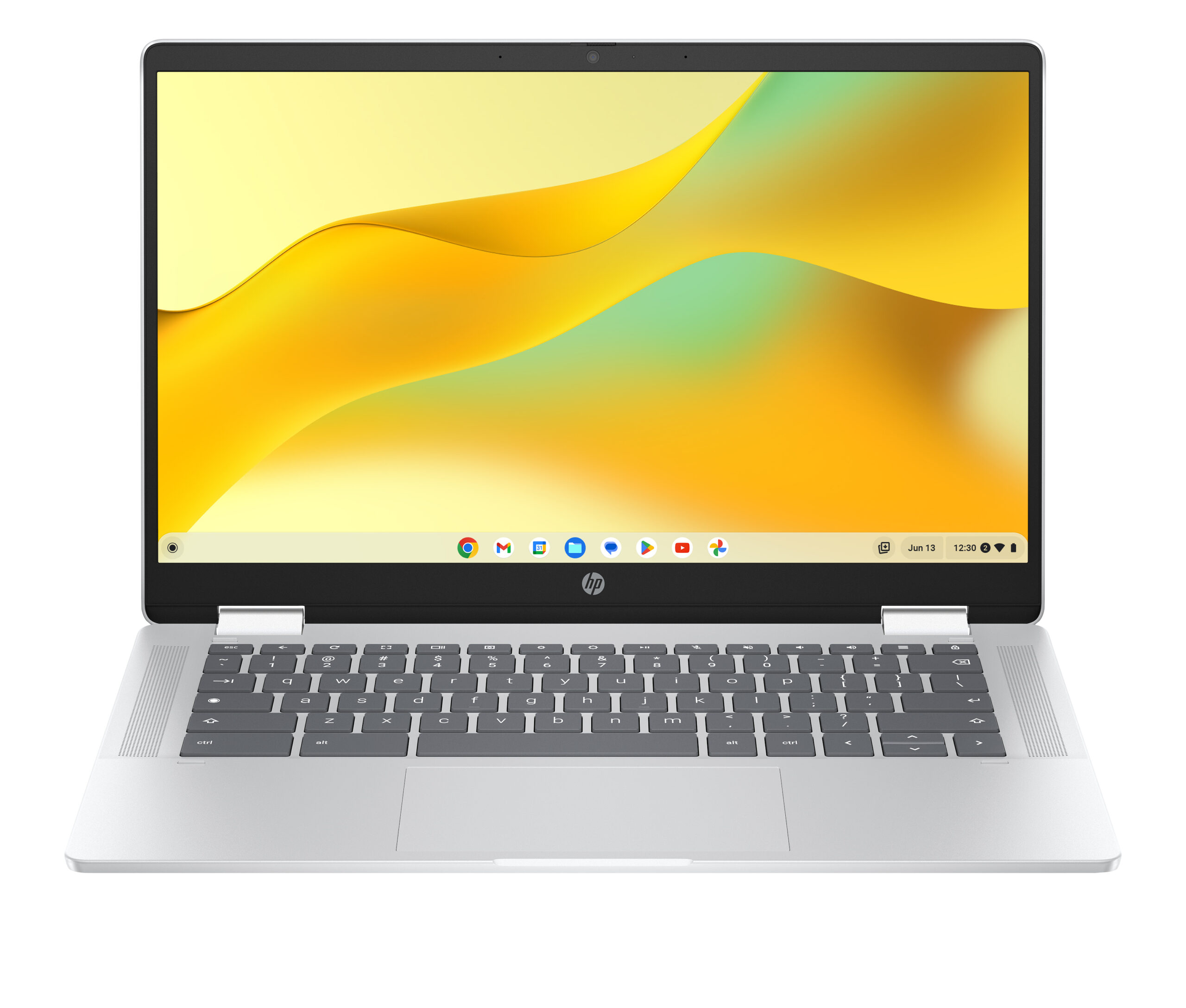 HP Chromebook x360 14b-cd0002na Intel® N N100 35.6 cm (14″) Touchscreen HD 4 GB LPDDR5-SDRAM 128 GB eUFS Wi-Fi 6 (802.11ax) ChromeOS Silver